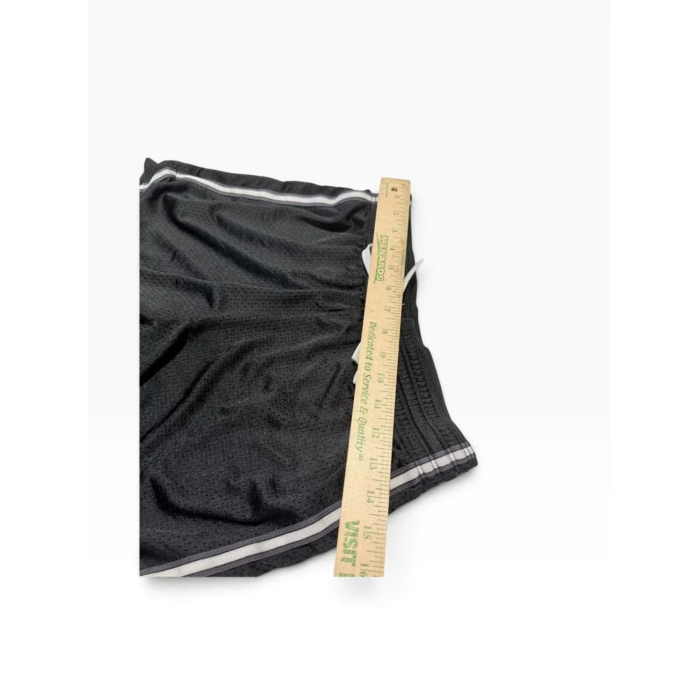 Nike Dri-FIT Mesh Athletic Shorts Black White Striped Running Gym Womens Small